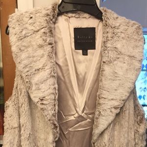 Soft Faux Fur Vest Tunic XL Cream